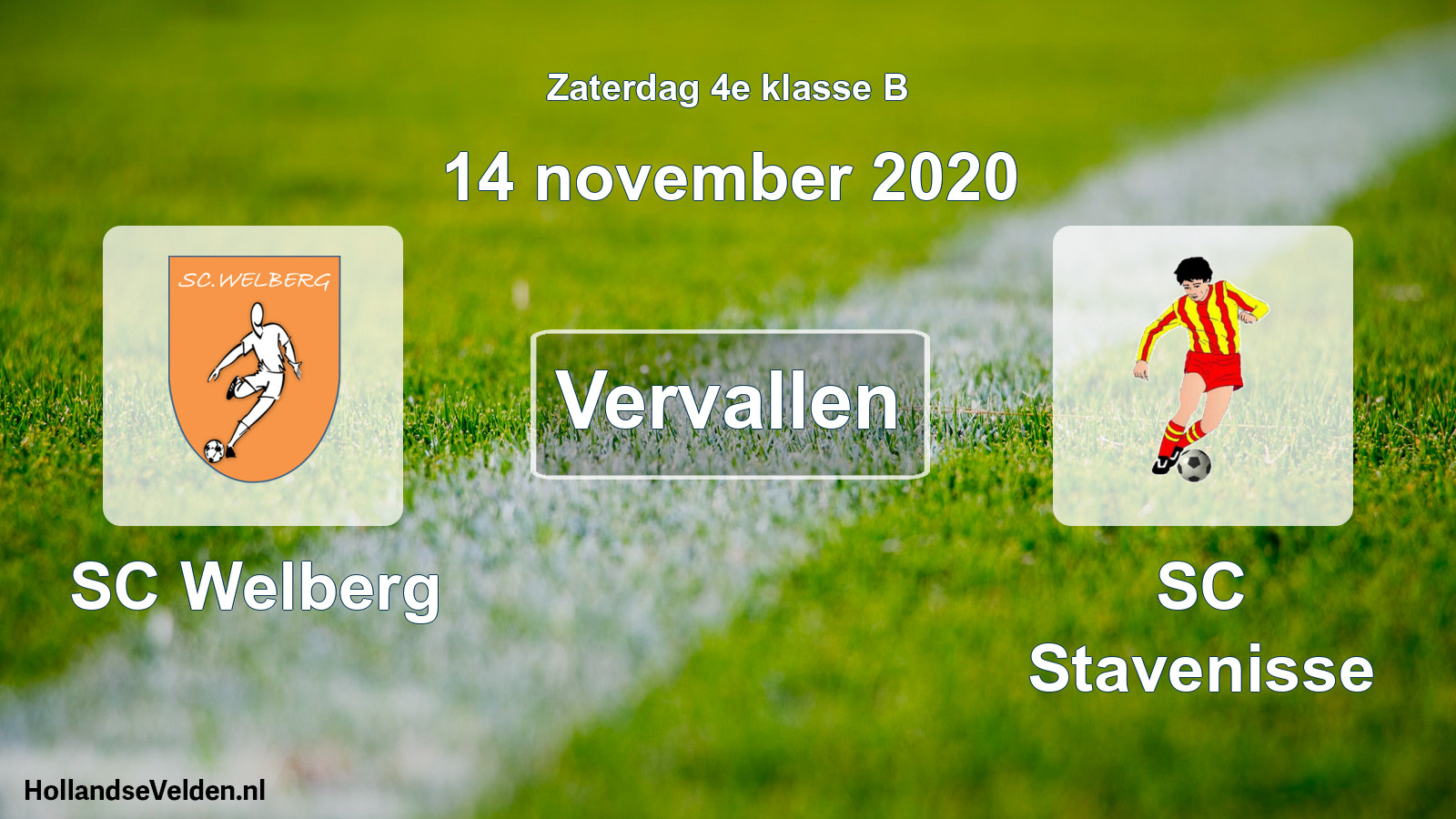 Scheduled Match: SC Welberg - SC Stavenisse (14 November 2020)