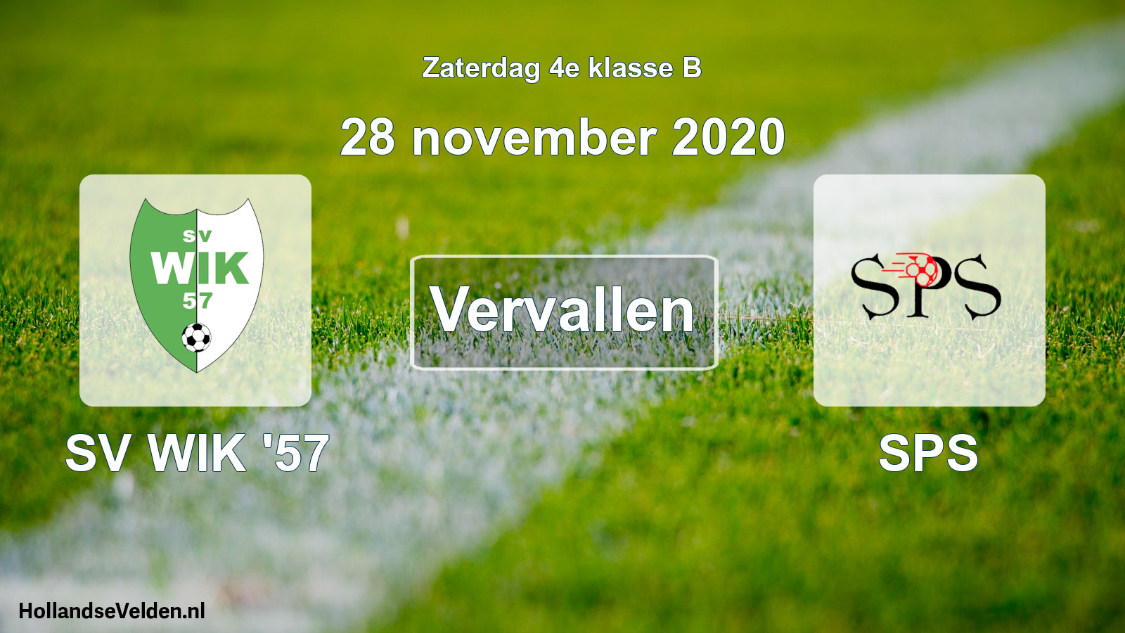Scheduled Match: SV WIK '57 - SPS (28 November 2020)