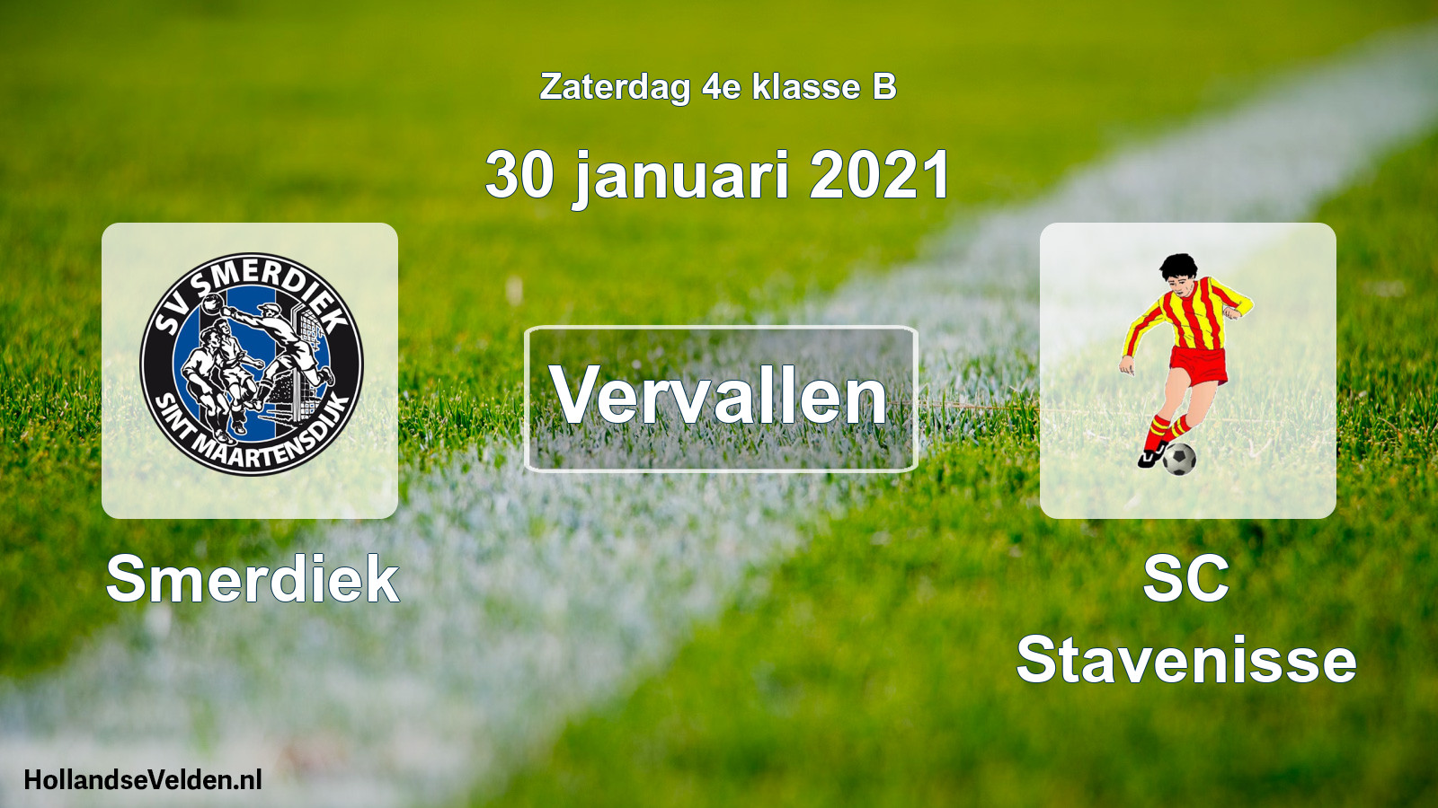 Scheduled Match: Smerdiek - SC Stavenisse (30 January 2021)