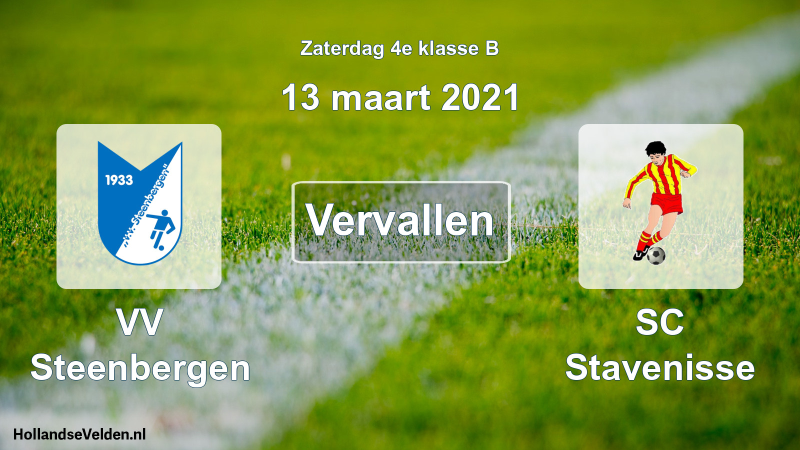 Scheduled Match: VV Steenbergen - SC Stavenisse (13 March 2021)