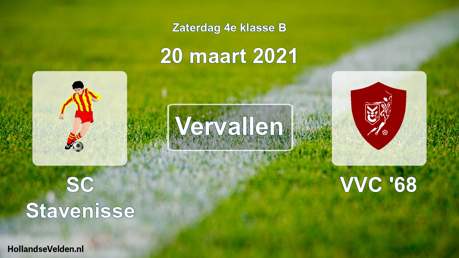 Scheduled Match: SC Stavenisse - VVC '68 (20 March 2021)