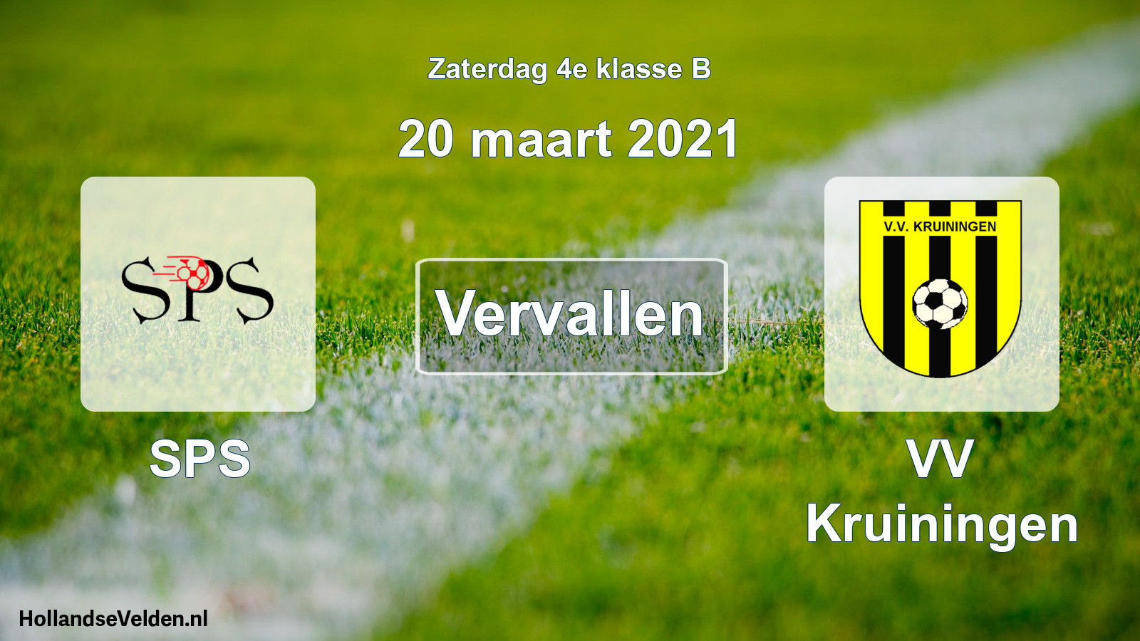 Scheduled Match: SPS - VV Kruiningen (20 March 2021)