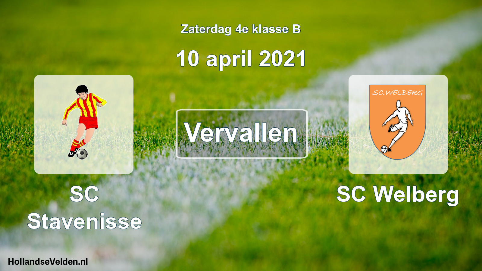 Scheduled Match: SC Stavenisse - SC Welberg (10 April 2021)