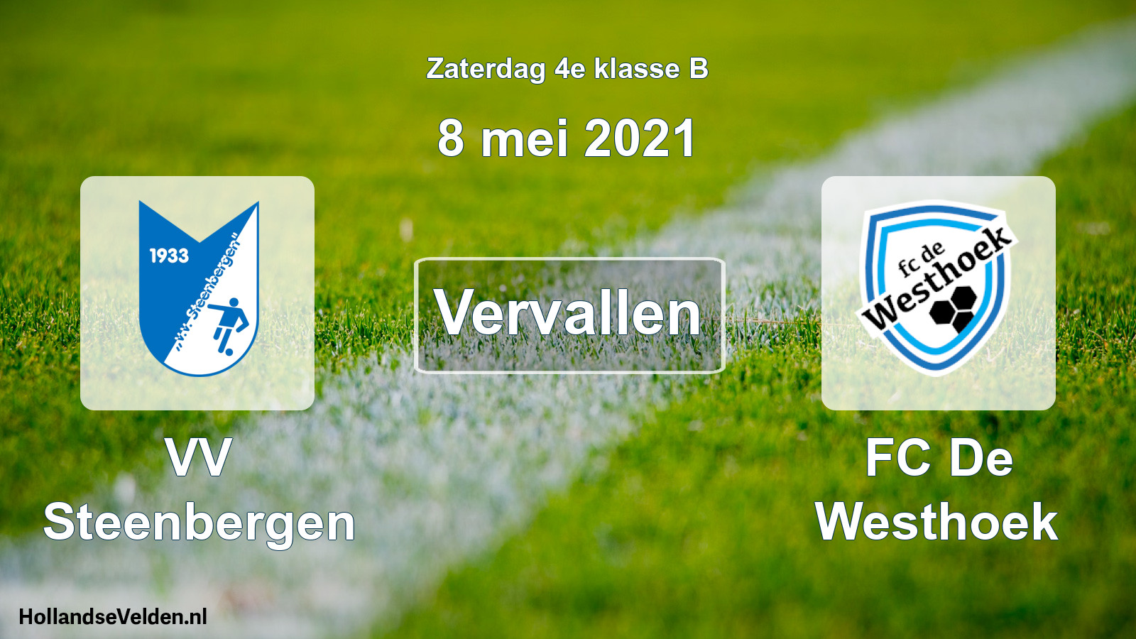Scheduled Match: VV Steenbergen - FC De Westhoek (8 May 2021)