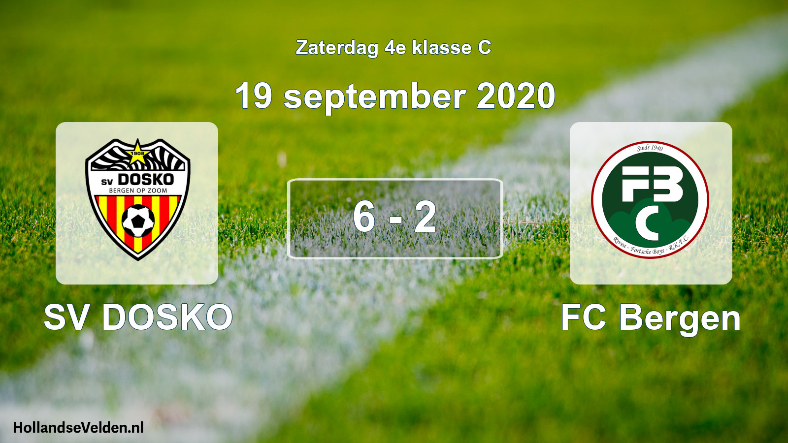 Total number of matches played: SV DOSKO - FC Bergen 6 - 2 (19 September 2020)