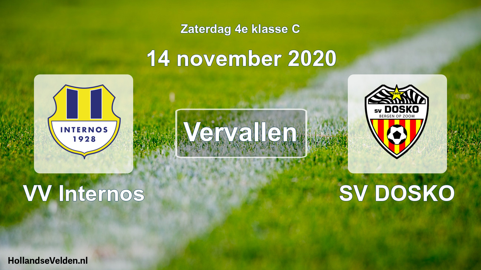Scheduled Match: VV Internos - SV DOSKO (14 November 2020)
