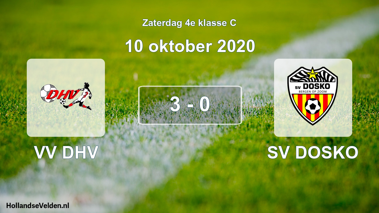 Total number of matches played: VV DHV - SV DOSKO 3 - 0 (10 October 2020)