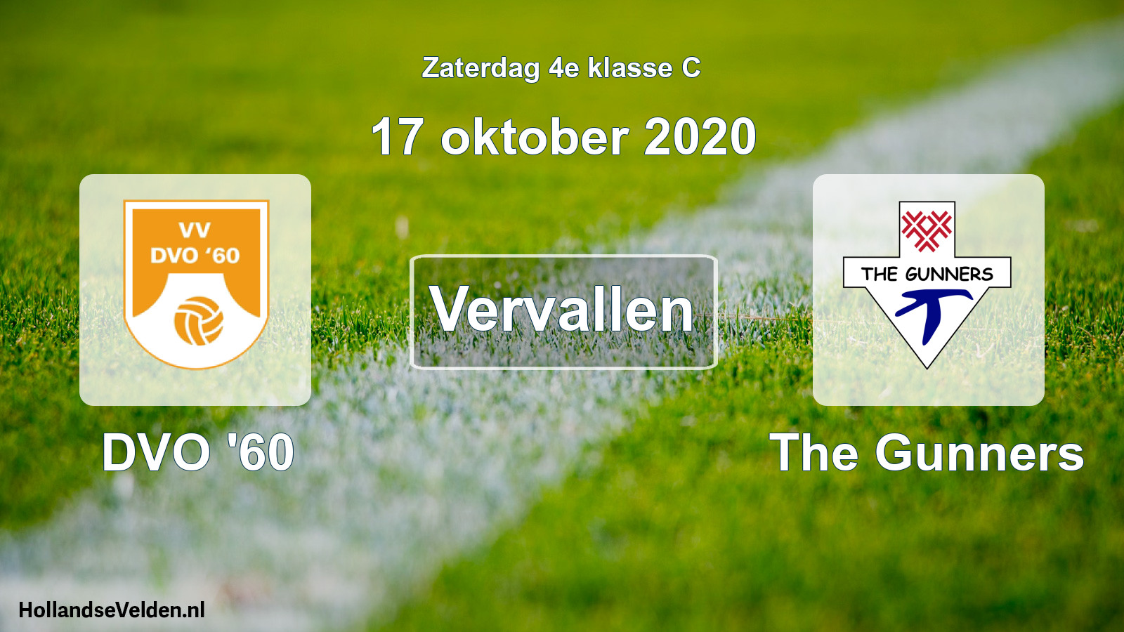 Scheduled Match: DVO '60 - The Gunners (17 October 2020)