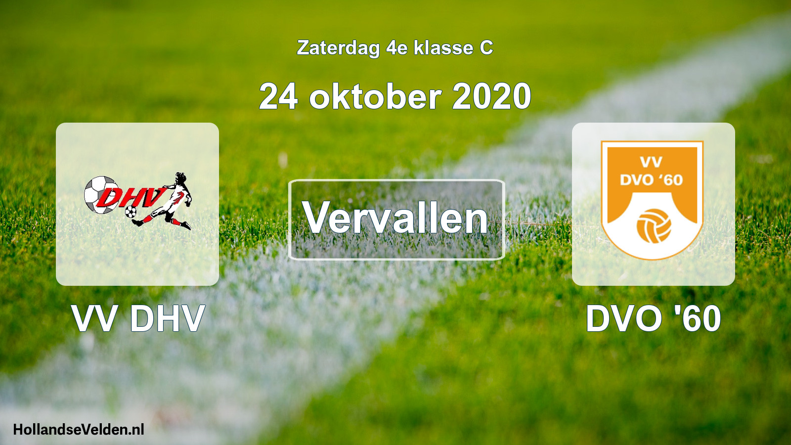 Scheduled Match: VV DHV - DVO '60 (24 October 2020)