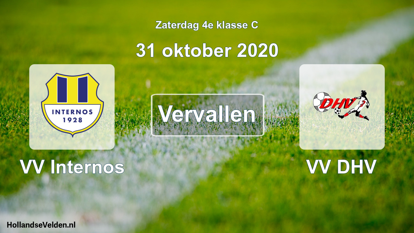 Scheduled Match: VV Internos - VV DHV (31 October 2020)