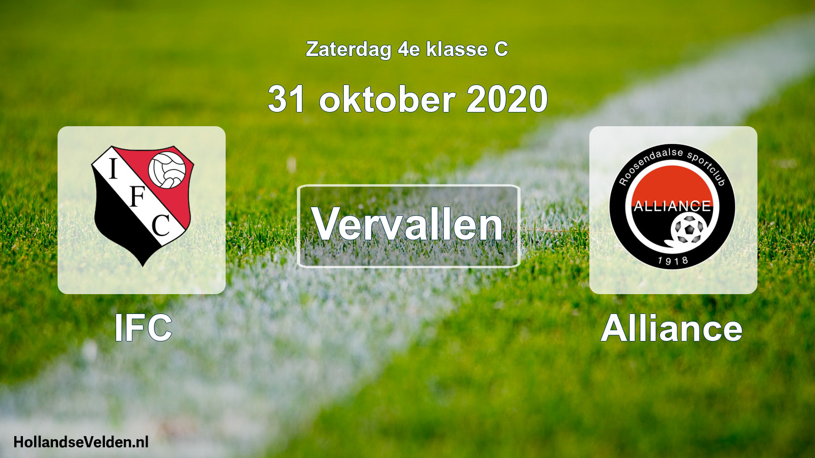 Scheduled Match: IFC - Alliance (31 October 2020)