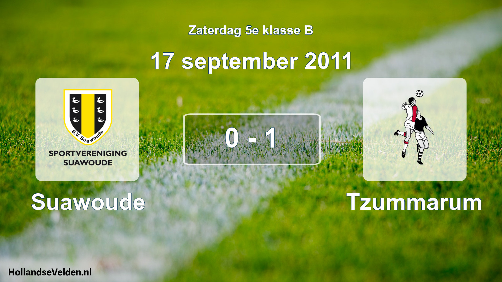 Total number of matches played: Suawoude - Tzummarum 0 - 1 (17 September 2011)