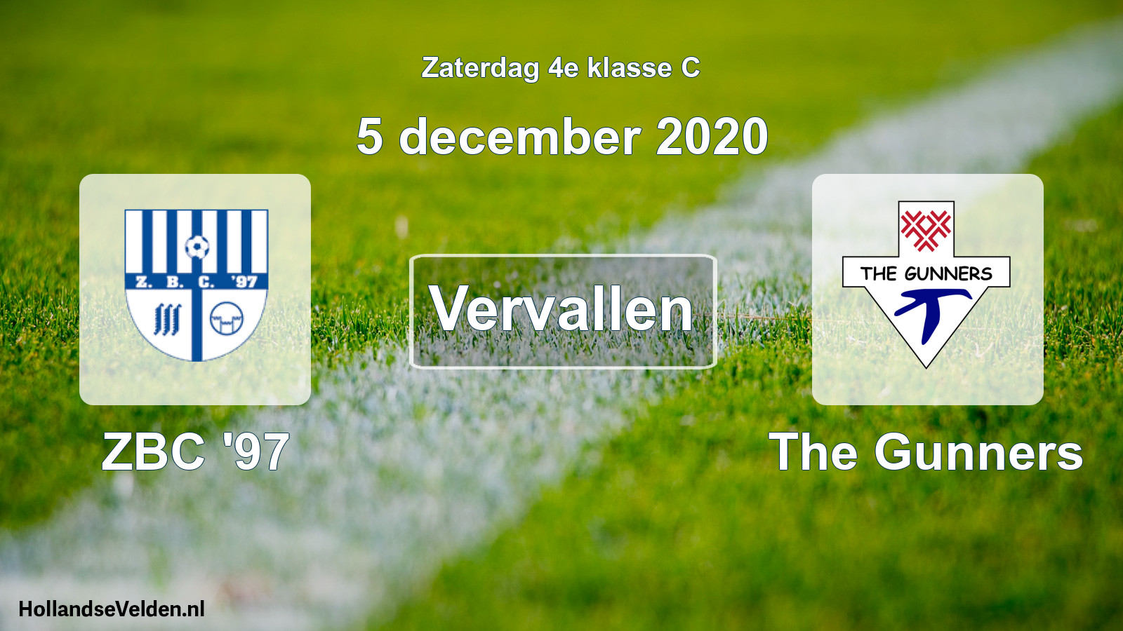 Scheduled Match: ZBC '97 - The Gunners (5 December 2020)