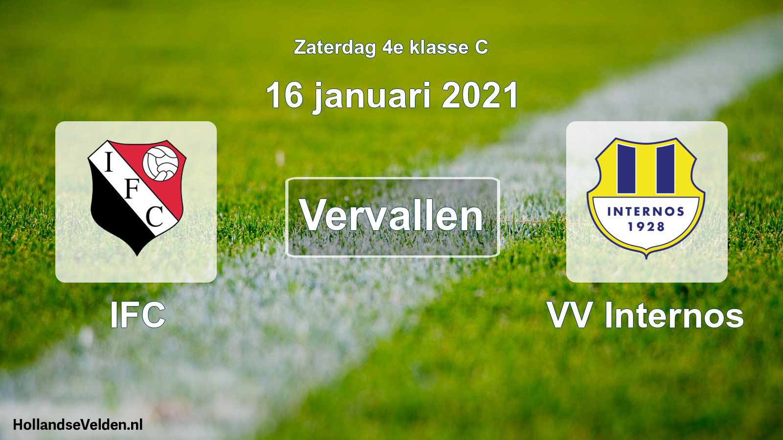 Scheduled Match: IFC - VV Internos (16 January 2021)