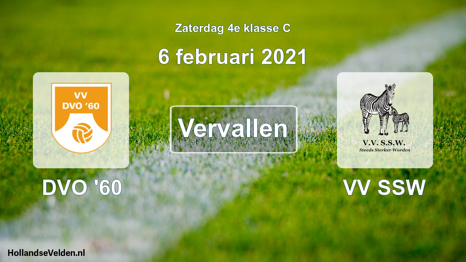 Scheduled Match: DVO '60 - VV SSW (6 February 2021)