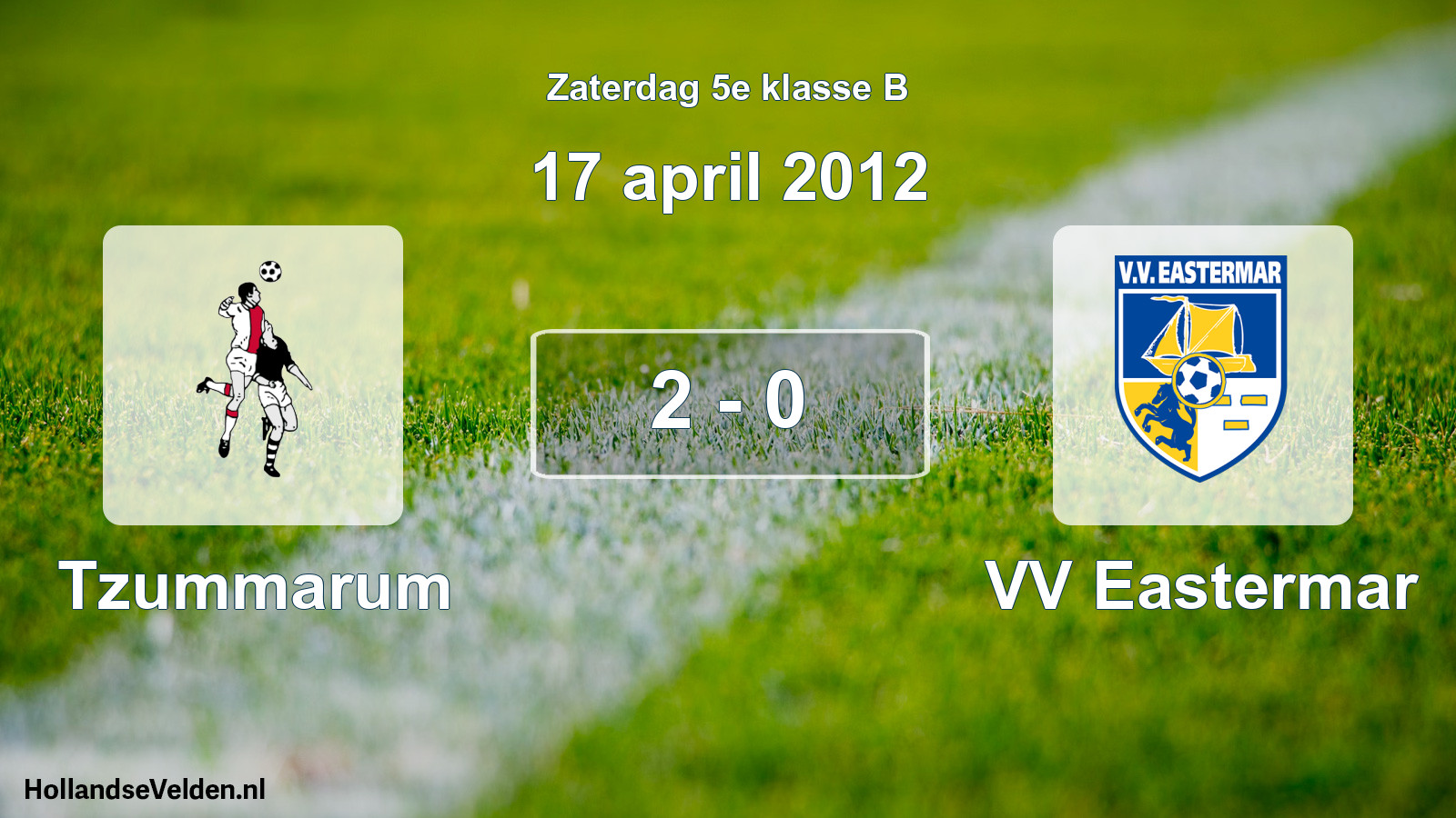 Total number of matches played: Tzummarum - VV Eastermar 2 - 0 (17 April 2012)