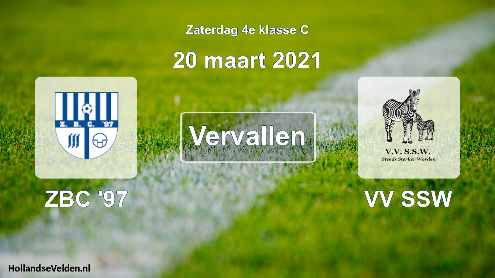 Scheduled Match: ZBC '97 - VV SSW (20 March 2021)