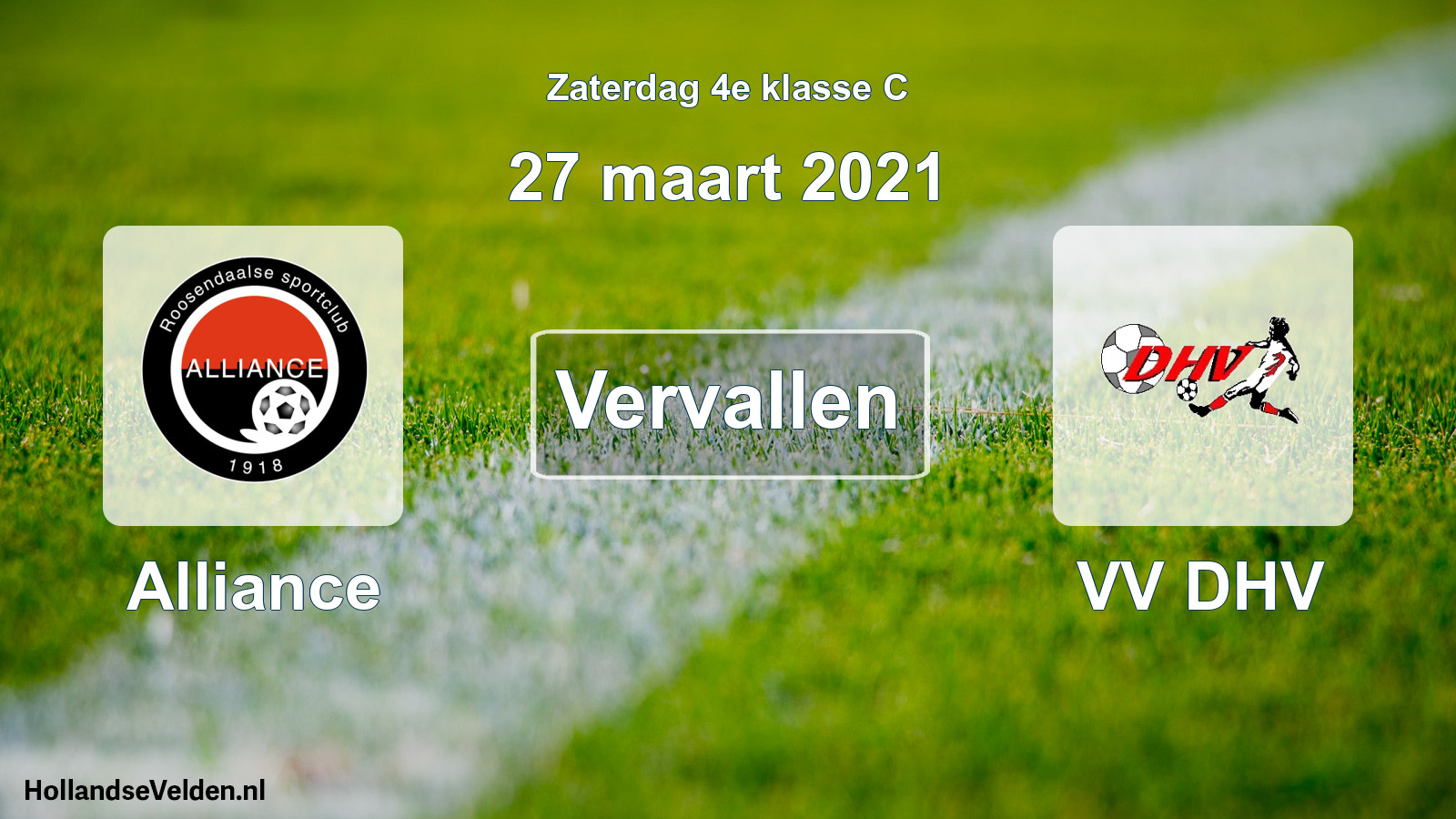 Scheduled Match: Alliance - VV DHV (27 March 2021)