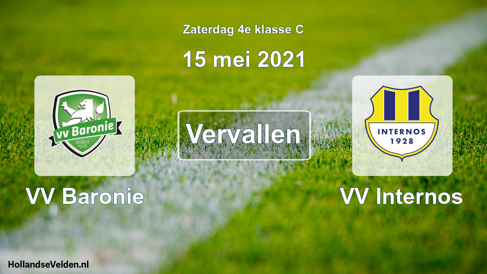 Scheduled Match: VV Baronie - VV Internos (15 May 2021)