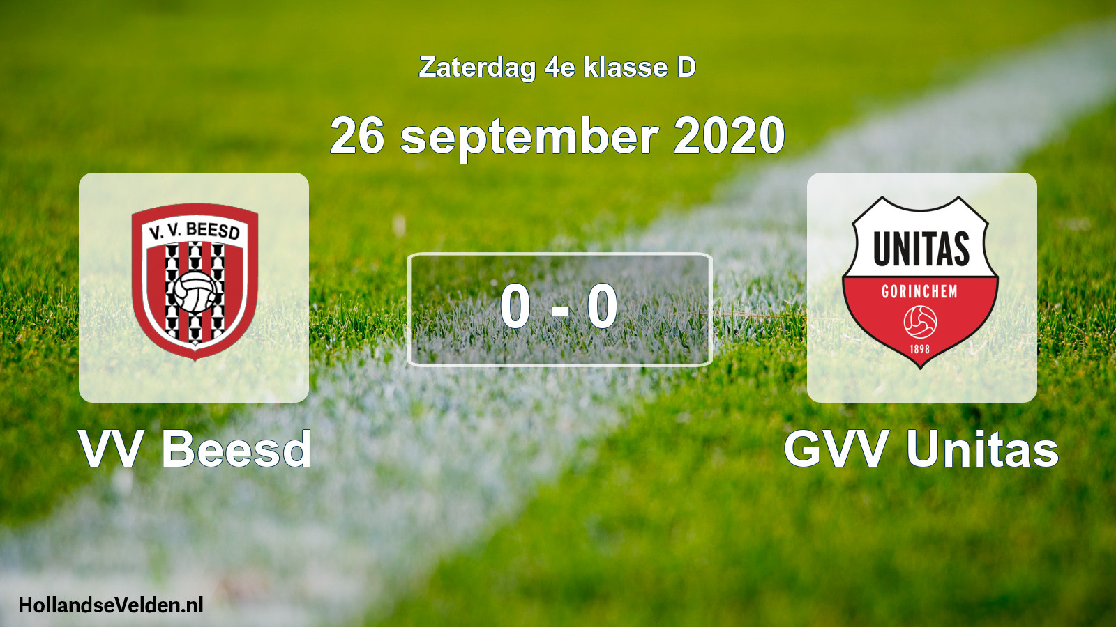 Total number of matches played: VV Beesd - GVV Unitas 0 - 0 (26 September 2020)