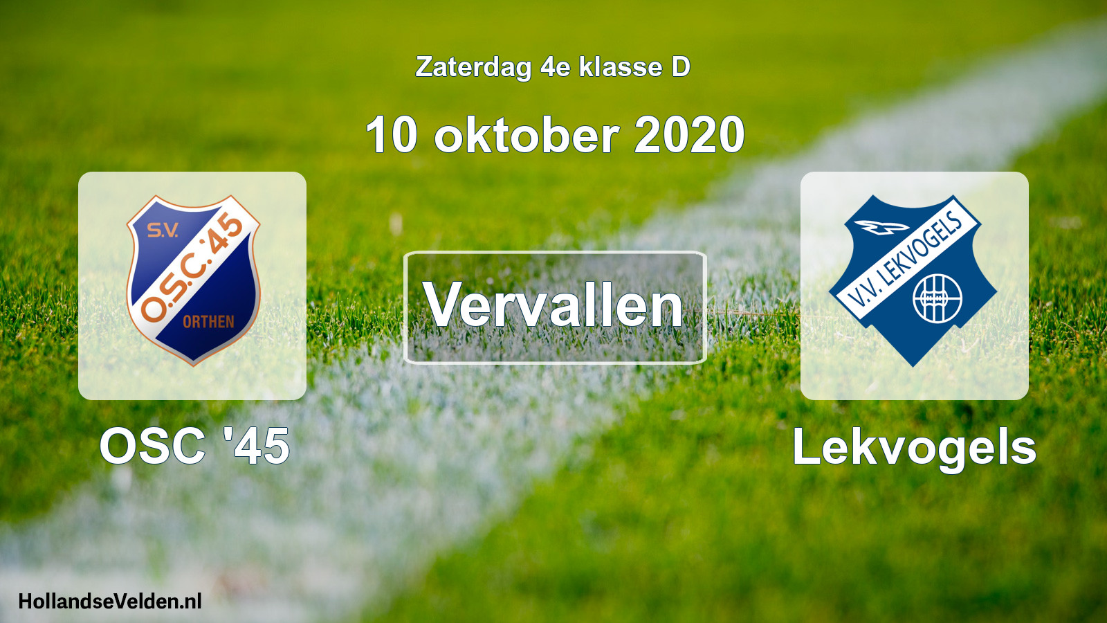 Scheduled Match: OSC '45 - Lekvogels (10 October 2020)