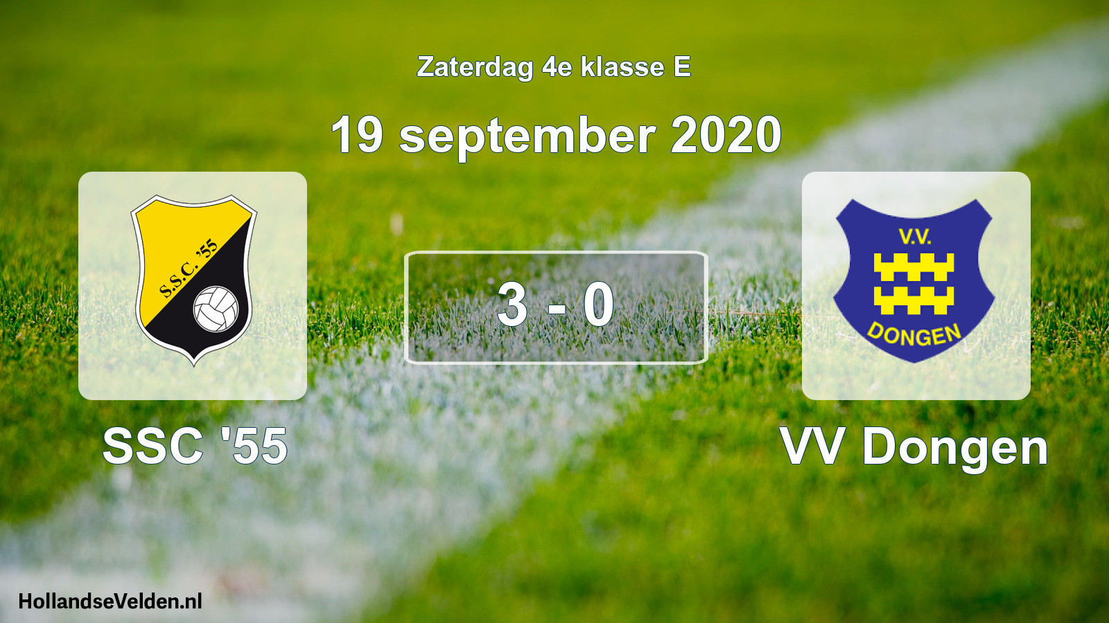 Total number of matches played: SSC '55 - VV Dongen 3 - 0 (19 September 2020)