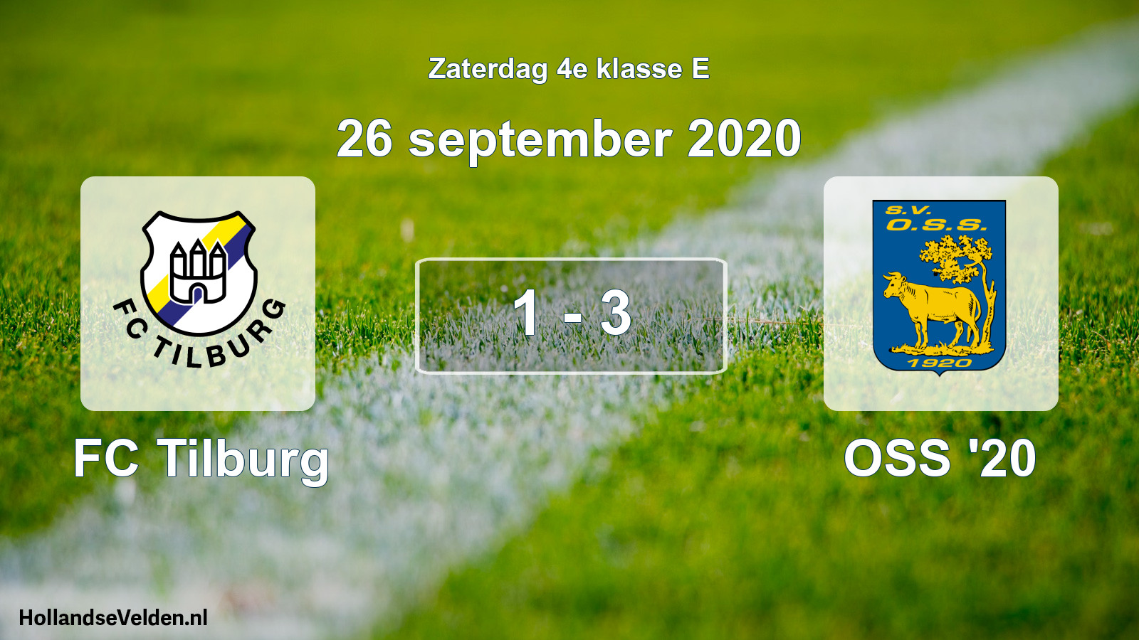 Total number of matches played: FC Tilburg - OSS '20 1 - 3 (26 September 2020)