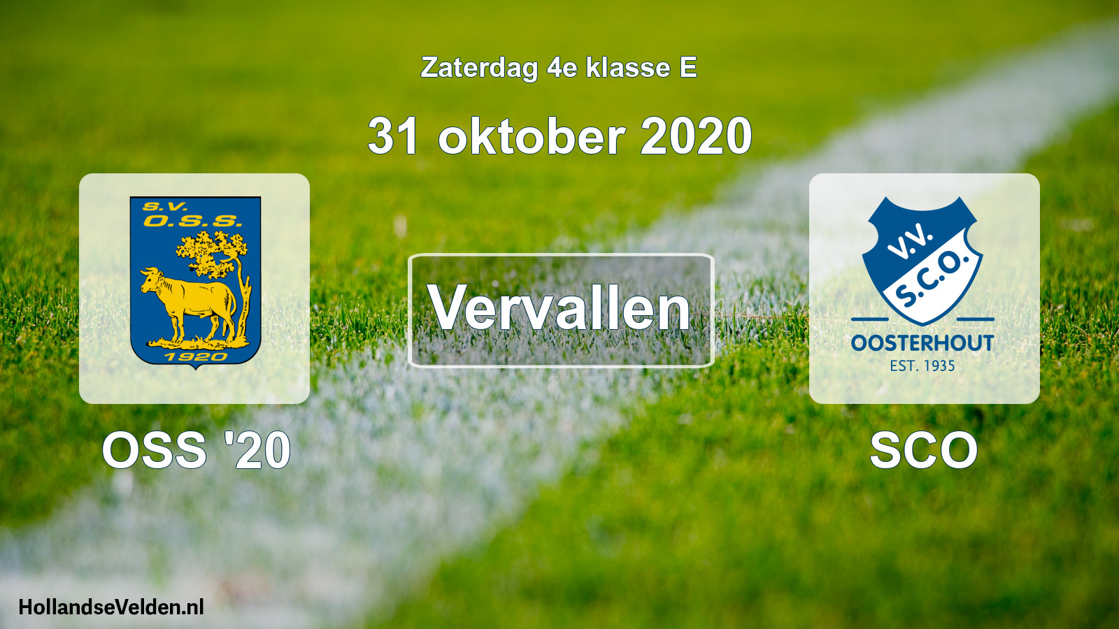 Scheduled Match: OSS '20 - SCO (31 October 2020)