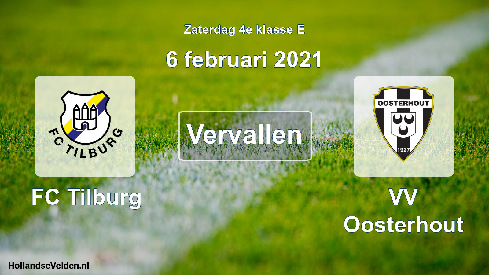 Scheduled Match: FC Tilburg - VV Oosterhout (6 February 2021)