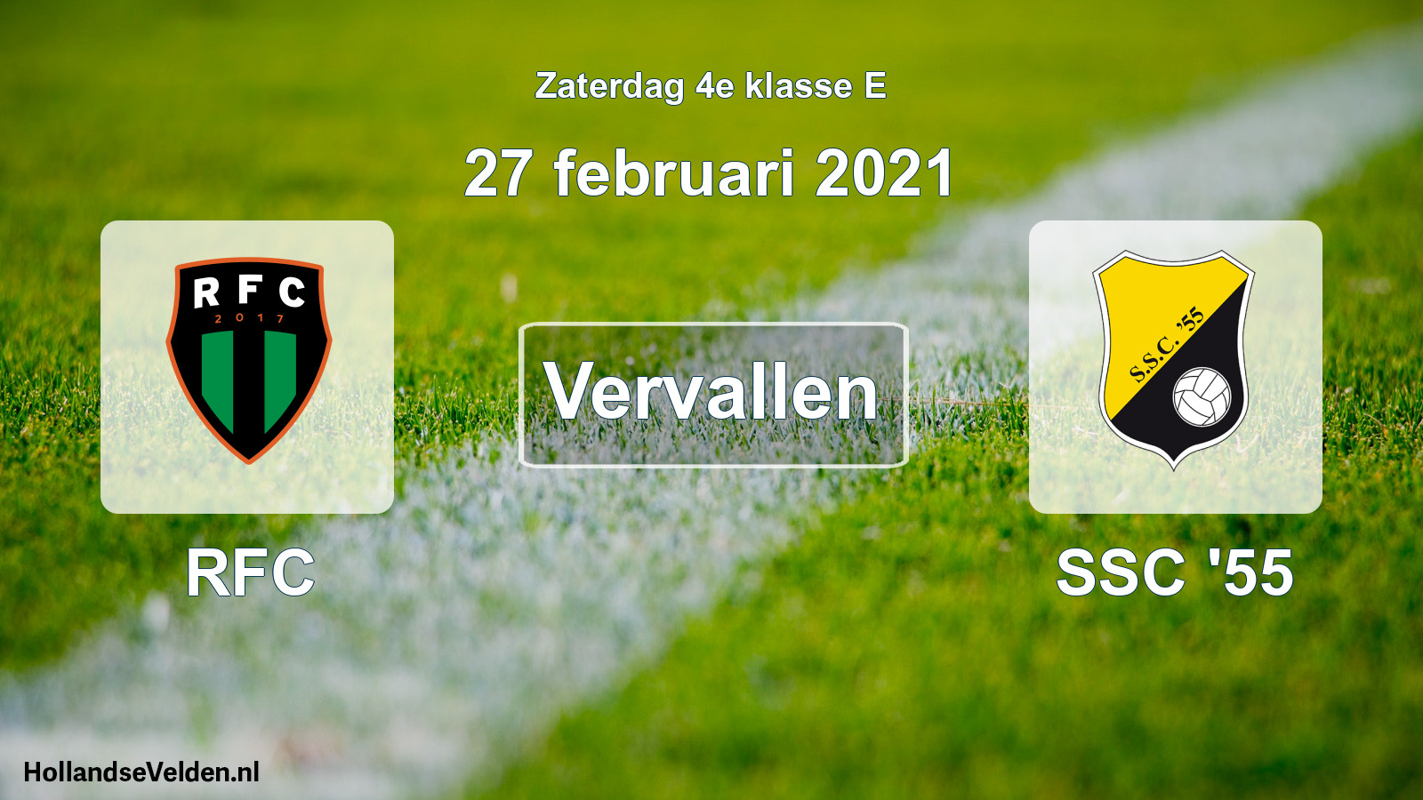Scheduled Match: RFC - SSC '55 (27 February 2021)
