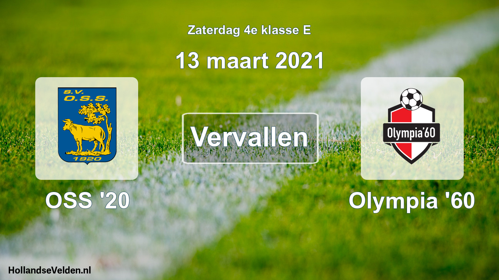 Scheduled Match: OSS '20 - Olympia '60 (13 March 2021)