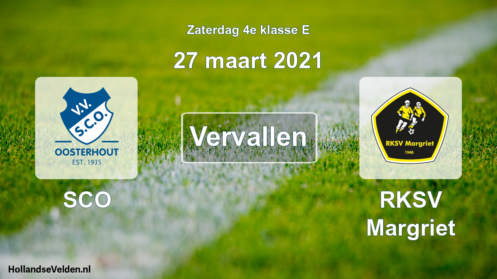 Scheduled Match: SCO - RKSV Margriet (27 March 2021)