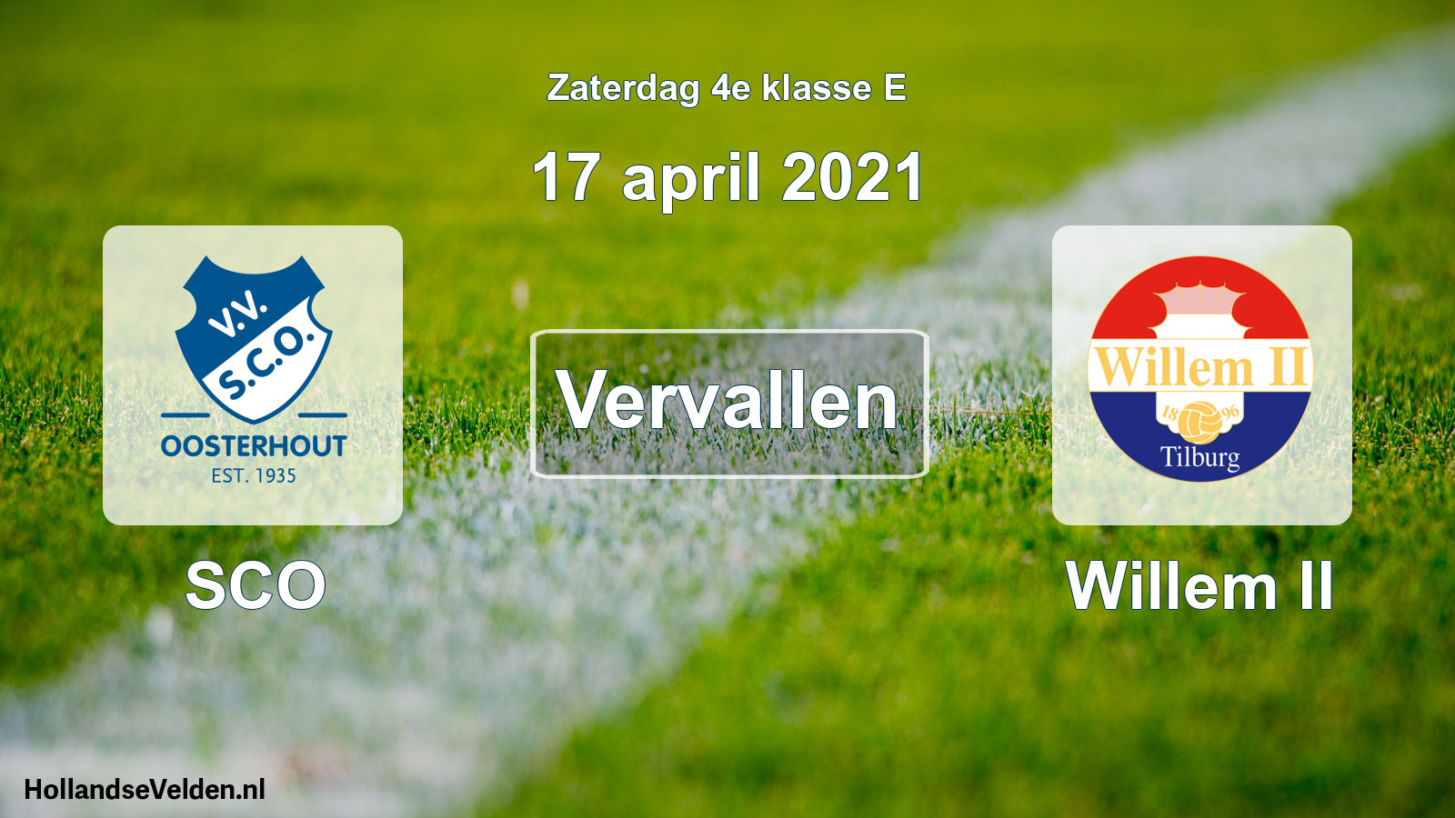 Scheduled Match: SCO - Willem II (17 April 2021)