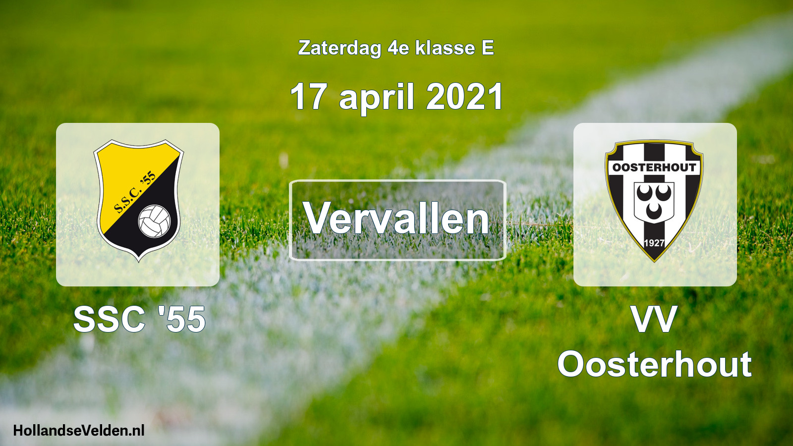 Scheduled Match: SSC '55 - VV Oosterhout (17 April 2021)