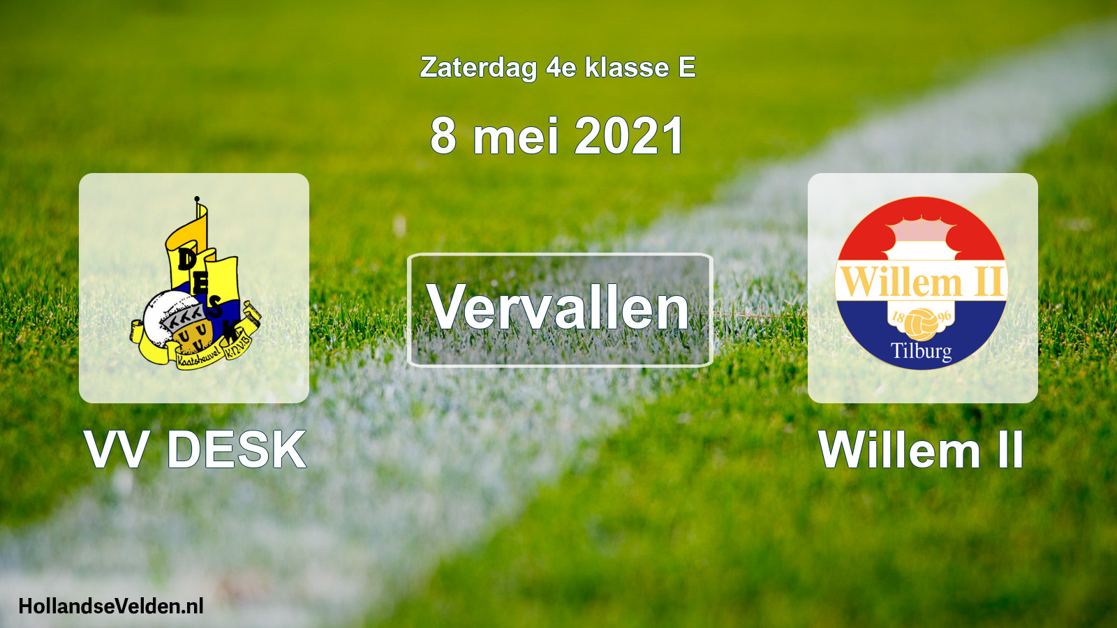 Scheduled Match: VV DESK - Willem II (8 May 2021)