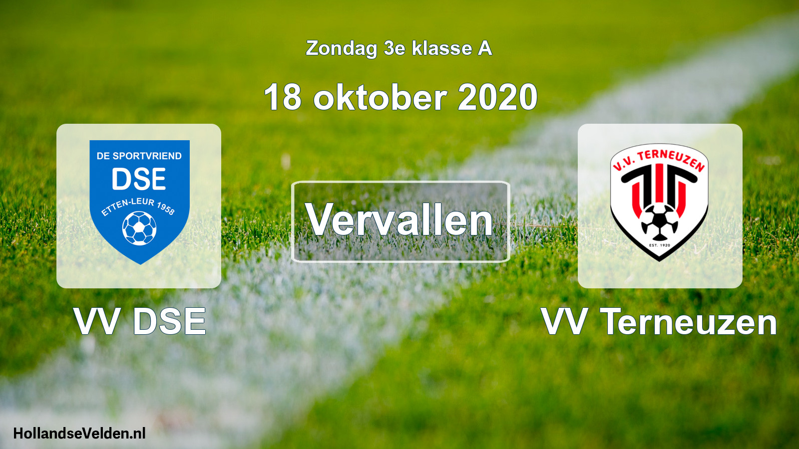 Scheduled Match: VV DSE - VV Terneuzen (18 October 2020)