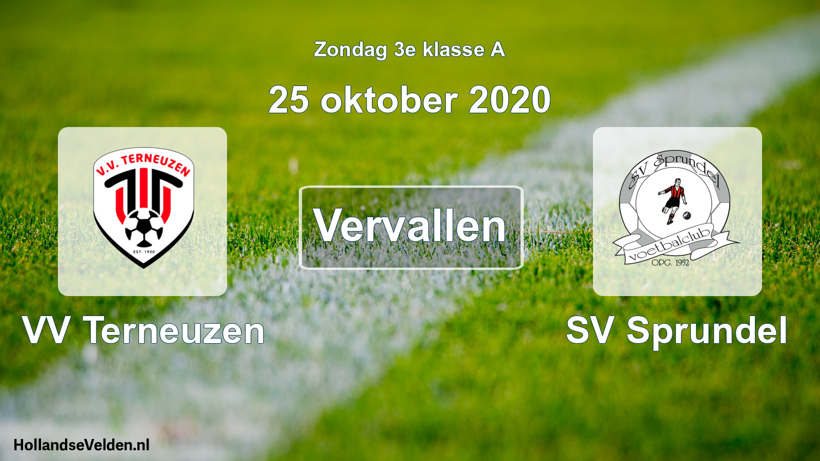 Scheduled Match: VV Terneuzen - SV Sprundel (25 October 2020)