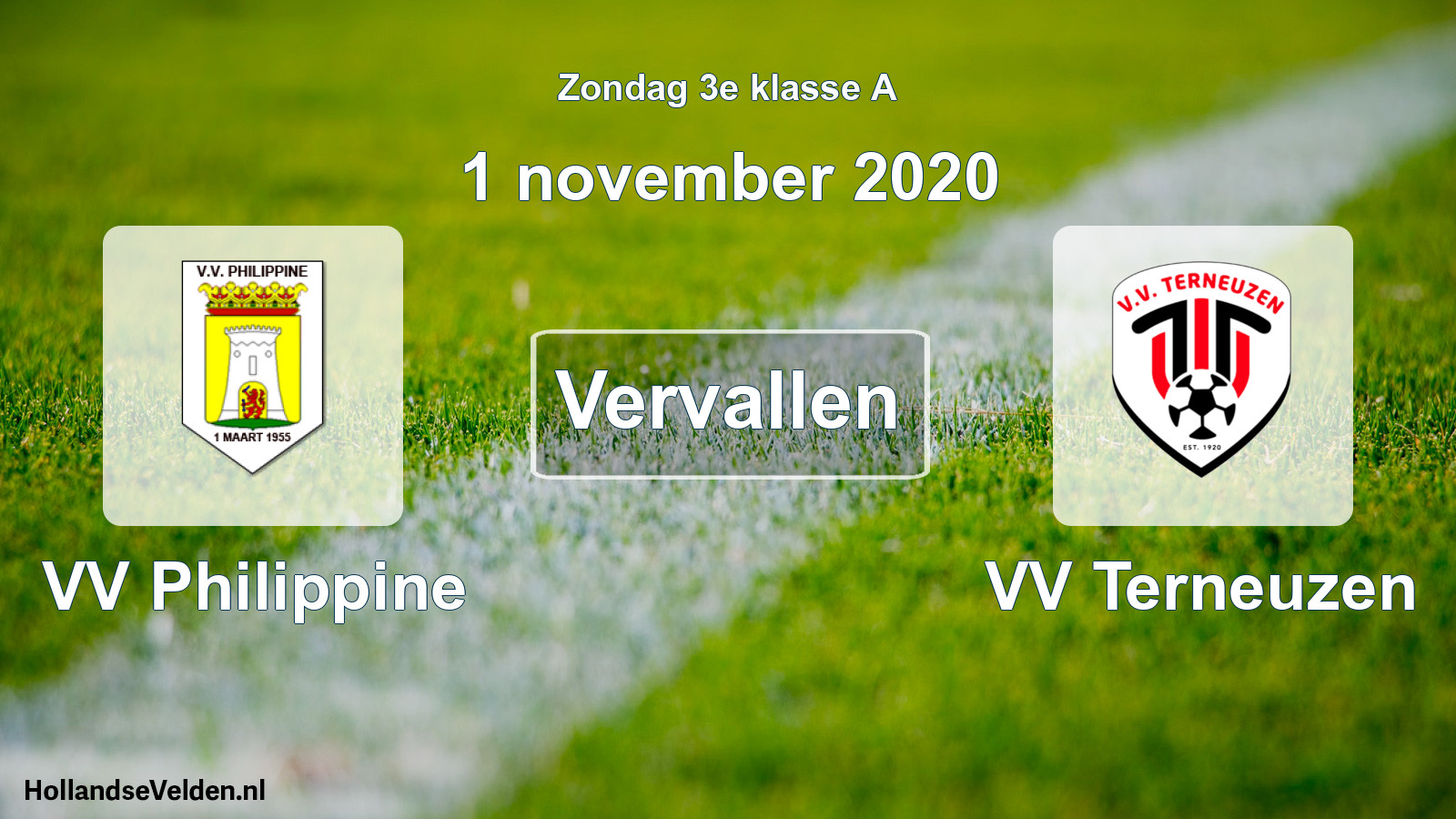 Scheduled Match: VV Philippine - VV Terneuzen (1 November 2020)