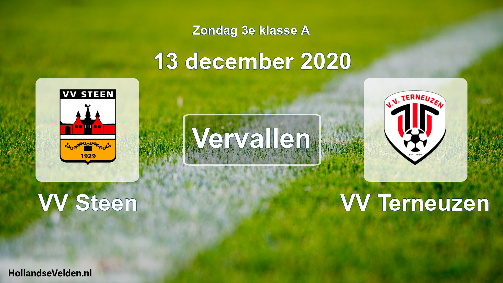 Scheduled Match: VV Steen - VV Terneuzen (13 December 2020)
