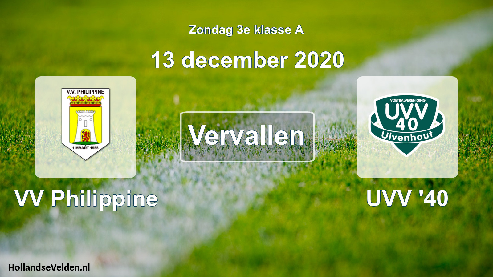 Scheduled Match: VV Philippine - UVV '40 (13 December 2020)
