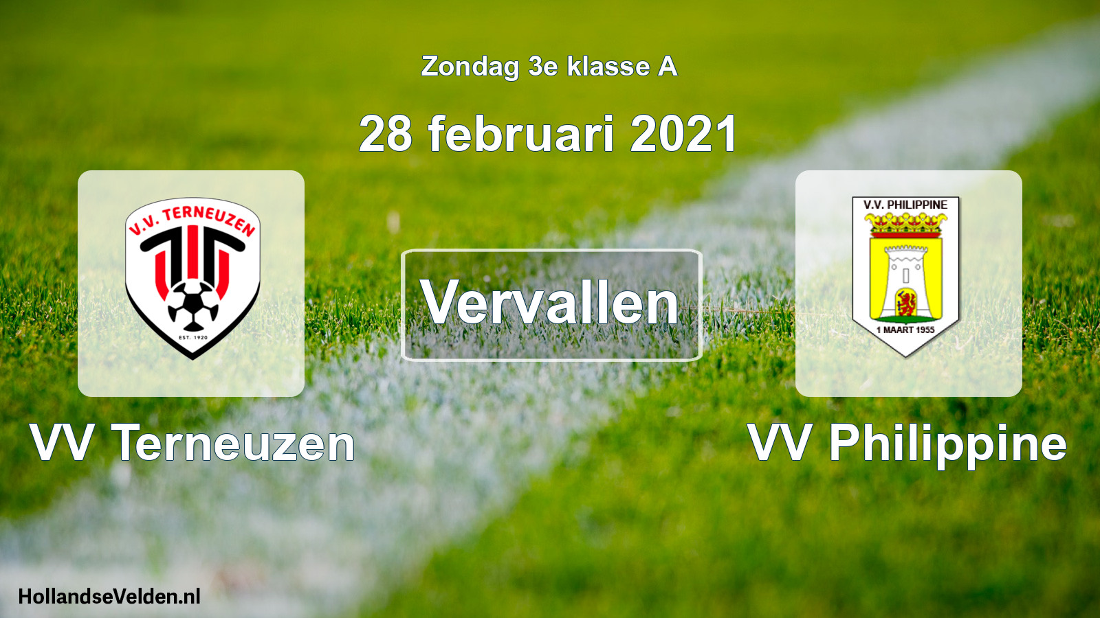 Scheduled Match: VV Terneuzen - VV Philippine (28 February 2021)