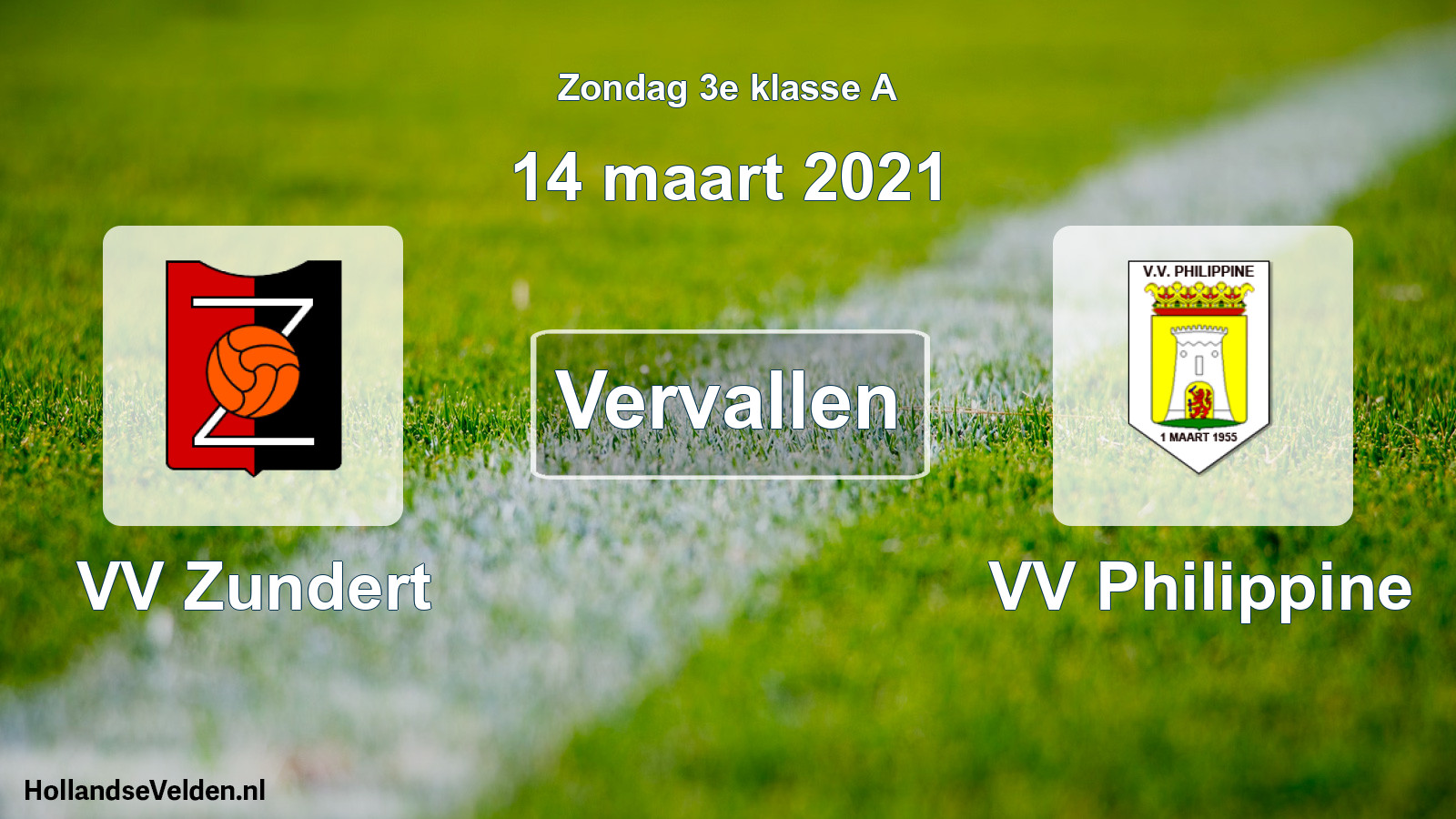 Scheduled Match: VV Zundert - VV Philippine (14 March 2021)
