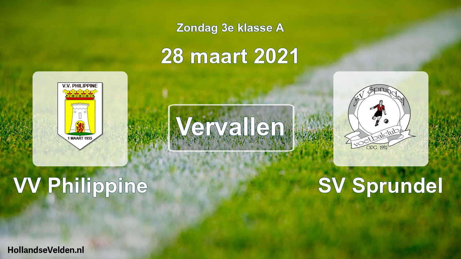 Scheduled Match: VV Philippine - SV Sprundel (28 March 2021)