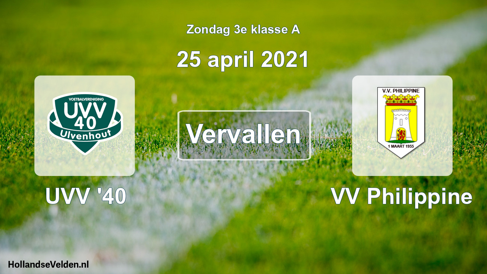 Scheduled Match: UVV '40 - VV Philippine (25 April 2021)