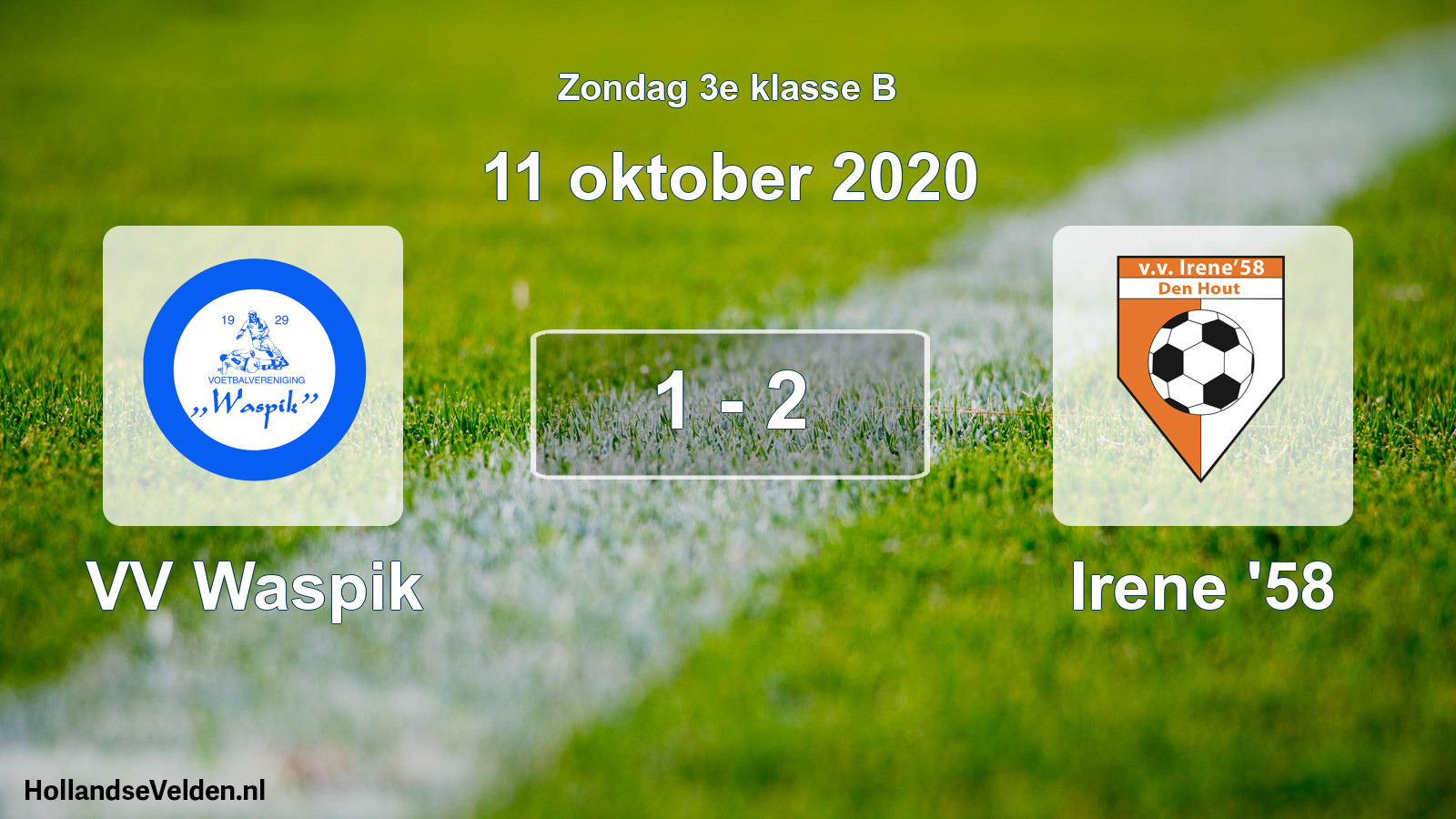 Total number of matches played: VV Waspik - Irene '58 1 - 2 (11 October 2020)