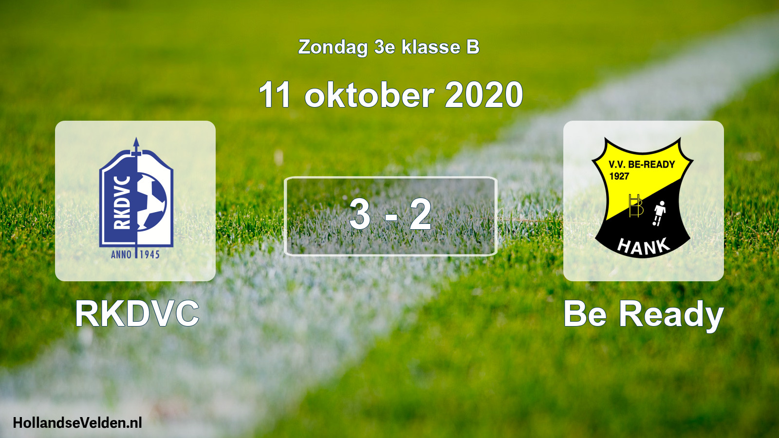 Total number of matches played: RKDVC - Be Ready 3 - 2 (11 October 2020)