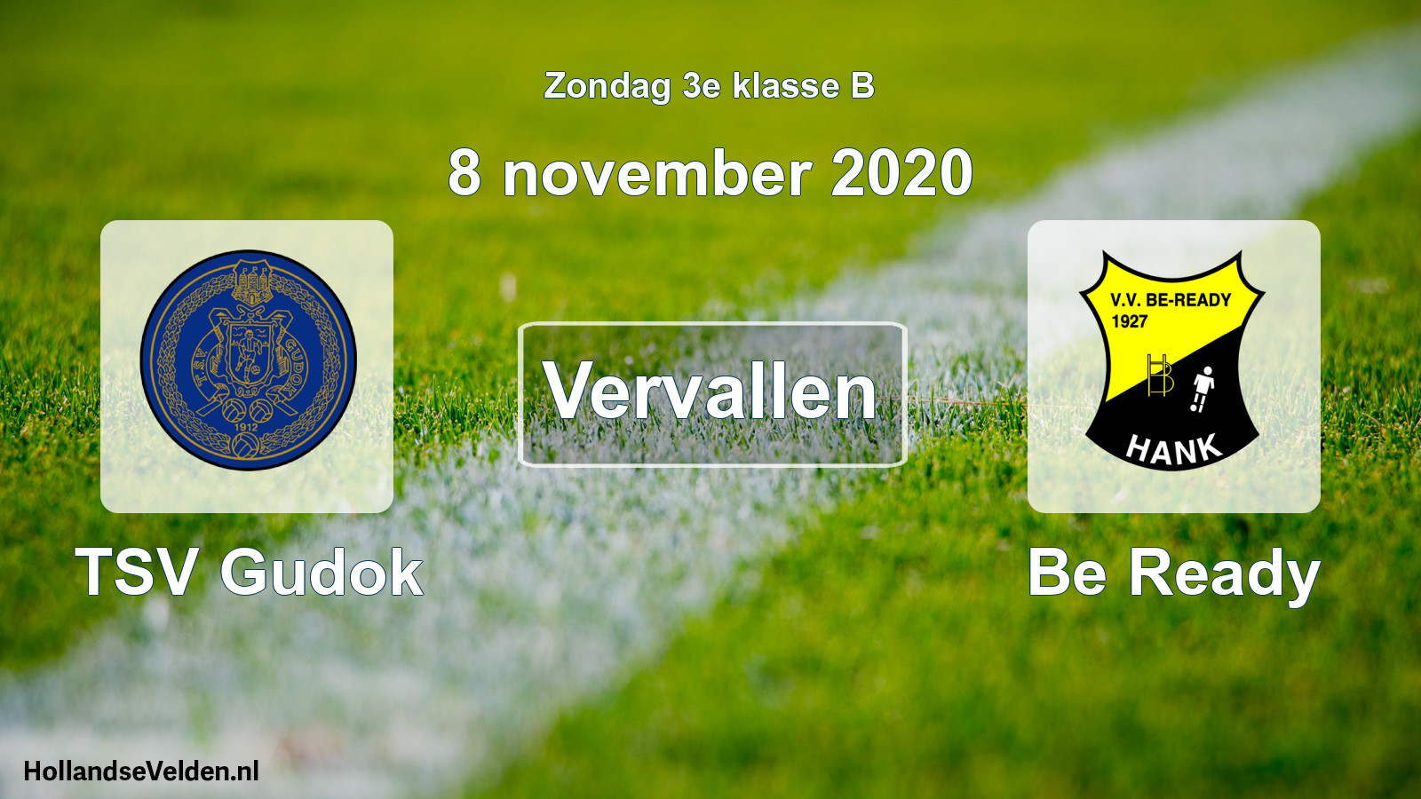 Scheduled Match: TSV Gudok - Be Ready (8 November 2020)
