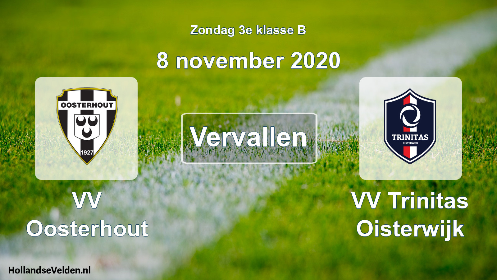 Scheduled Match: VV Oosterhout - VV Trinitas Oisterwijk (8 November 2020)