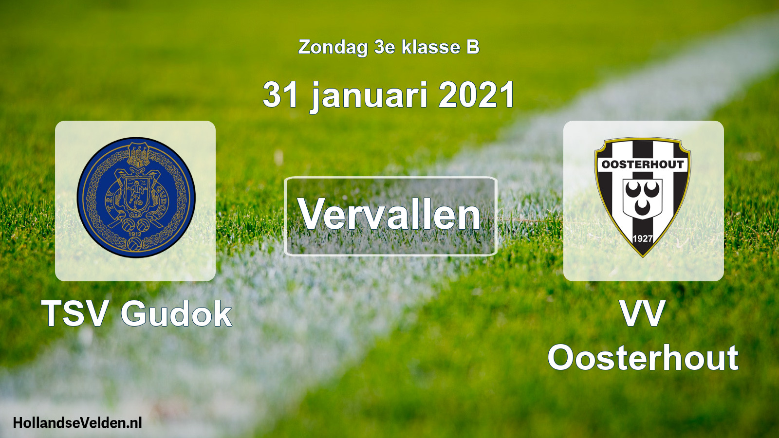 Scheduled Match: TSV Gudok - VV Oosterhout (31 January 2021)