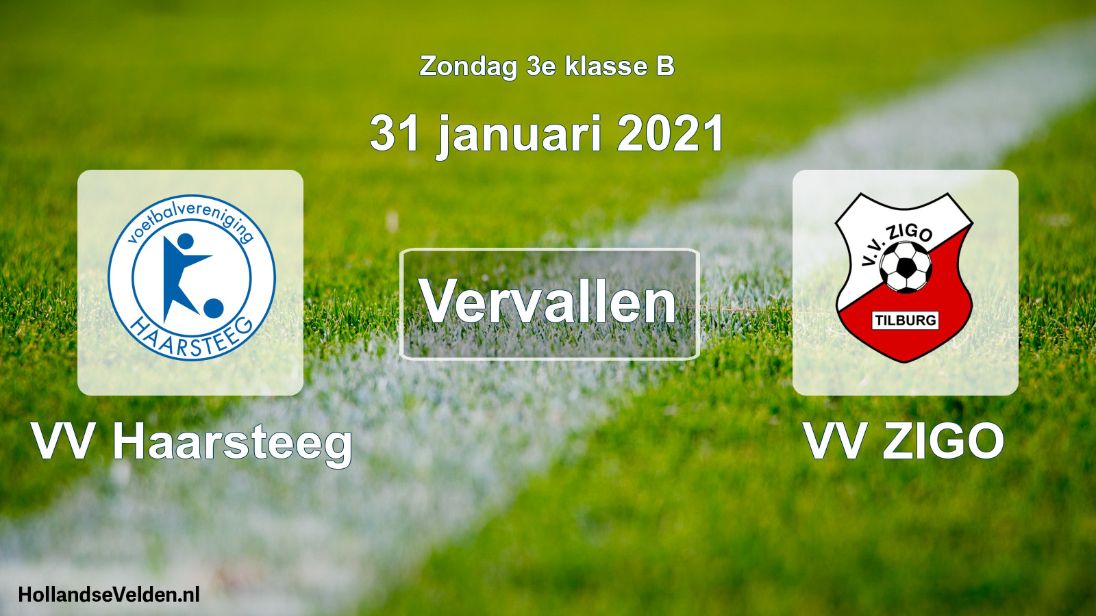 Scheduled Match: VV Haarsteeg - VV ZIGO (31 January 2021)